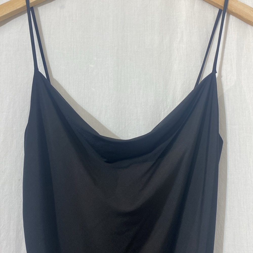 NWT SINCERELY JULES BLACK COWL NECK SLIP DRESS. SIZE: XS - Picture 3 of 6